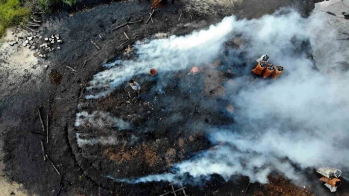 Yüzlerinde kömür karasıyla mevsimlik işçiler