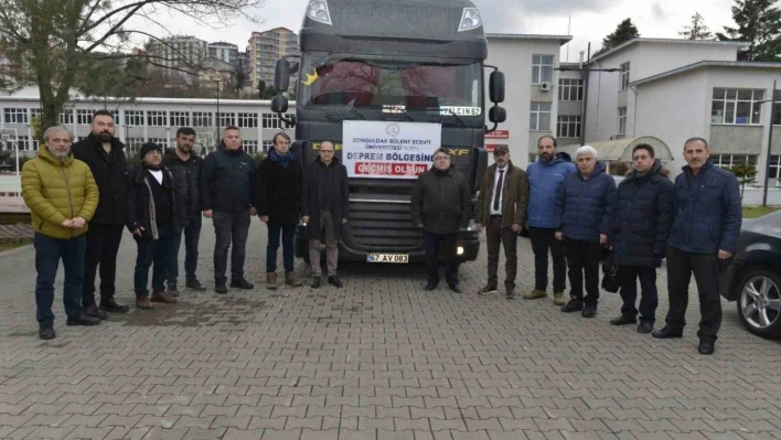 Zonguldak Bülent Ecevit Üniversitesi'nden deprem bölgesine destek