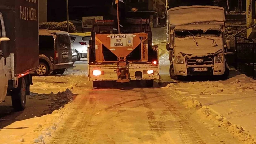 Battalgazi'de gece boyu kar mesaisi