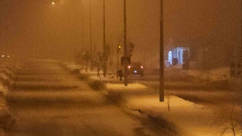 Elazığ'da gece saatlerinde sis etkili oldu