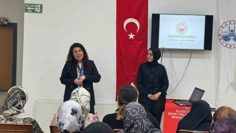 Elazığ'da kadına yönelik şiddetle mücadele eğitimi