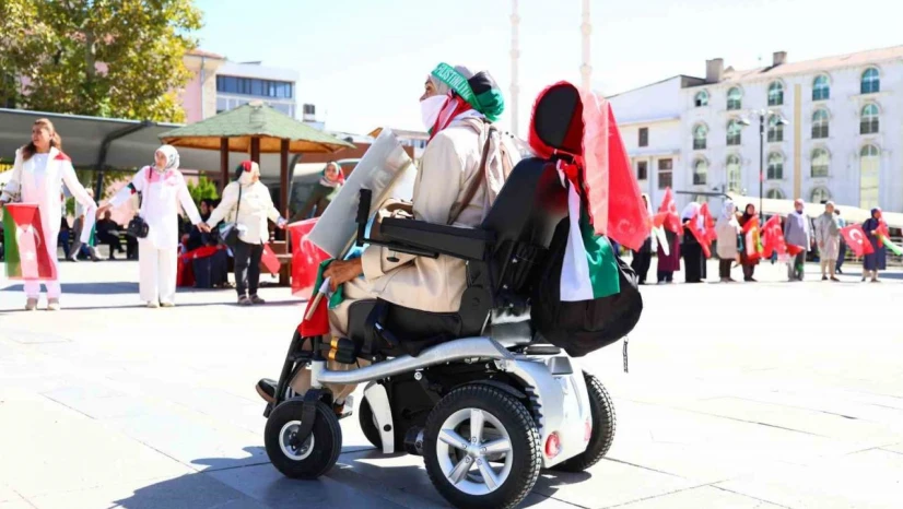 Elazığlı kadınlardan Gazze için sessiz çığlık