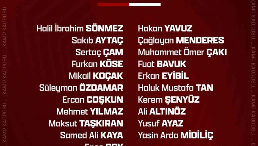 Elazığspor 21 futbolcuyla İstanbul'a gidiyor