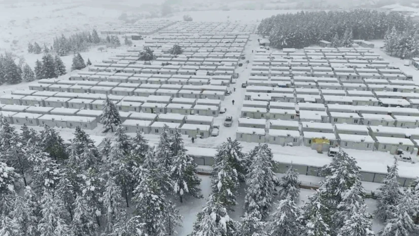 Kar kalınlığının 1 metreyi bulduğu Doğanşehir havadan görüntülendi
