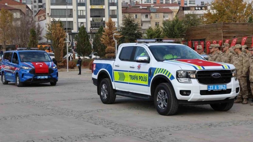 Elazığ'da emniyet ve jandarmaya 84 yeni araç