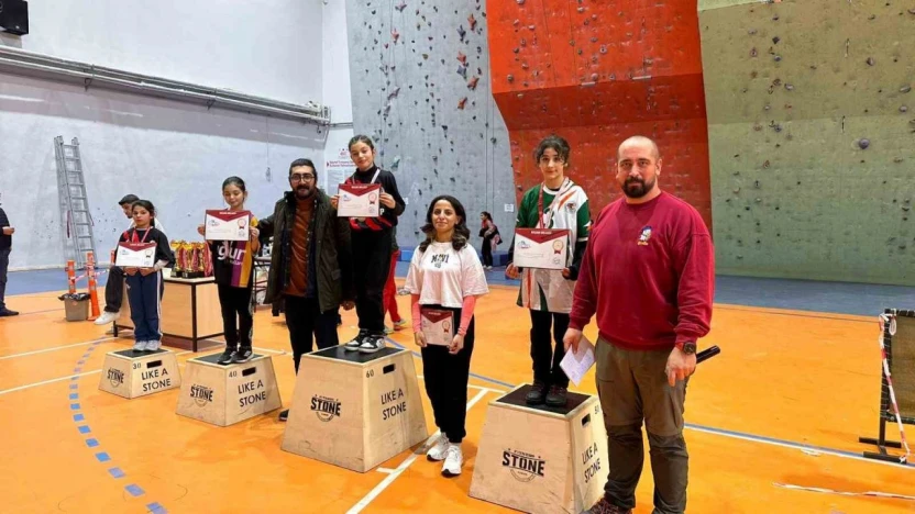 Malatya'da okul sporları tırmanış yarışmaları tamamlandı