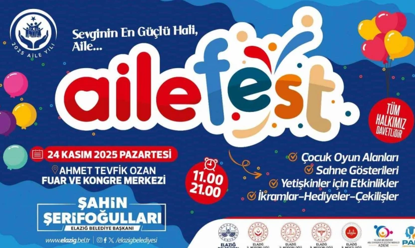 Elazığ'da 'Aile Festivali' düzenlenecek