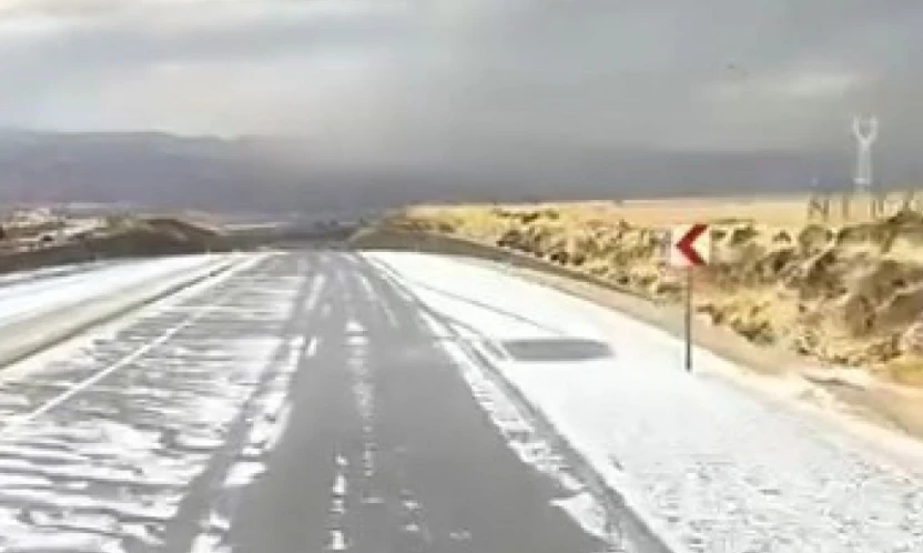 Elazığ'da dolu yağışı