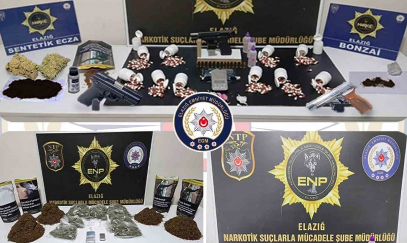 Elazığ'da uyuşturucu operasyonu: 19 tutuklama