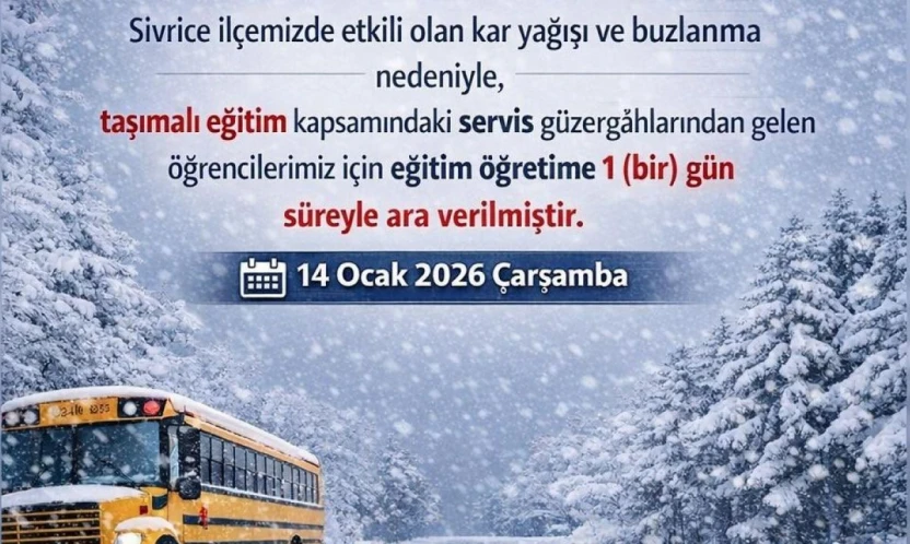 Elazığ'ın iki ilçesinde taşımalı eğitime ara verildi