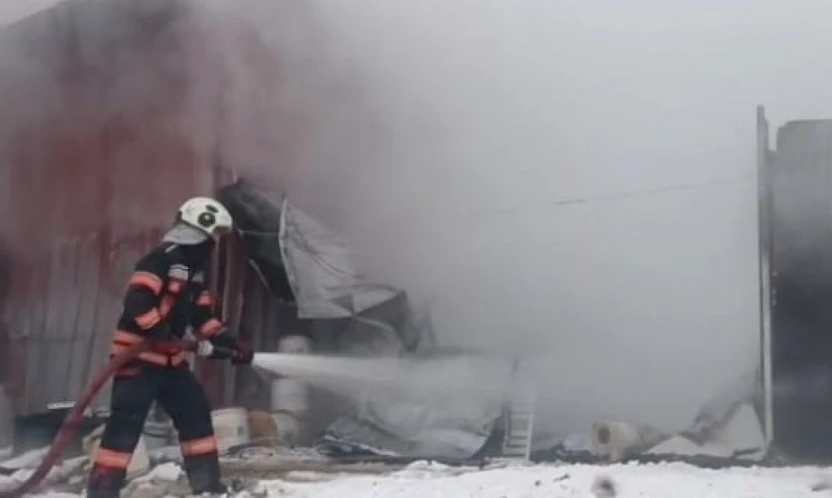 Malatya'da depo yangını