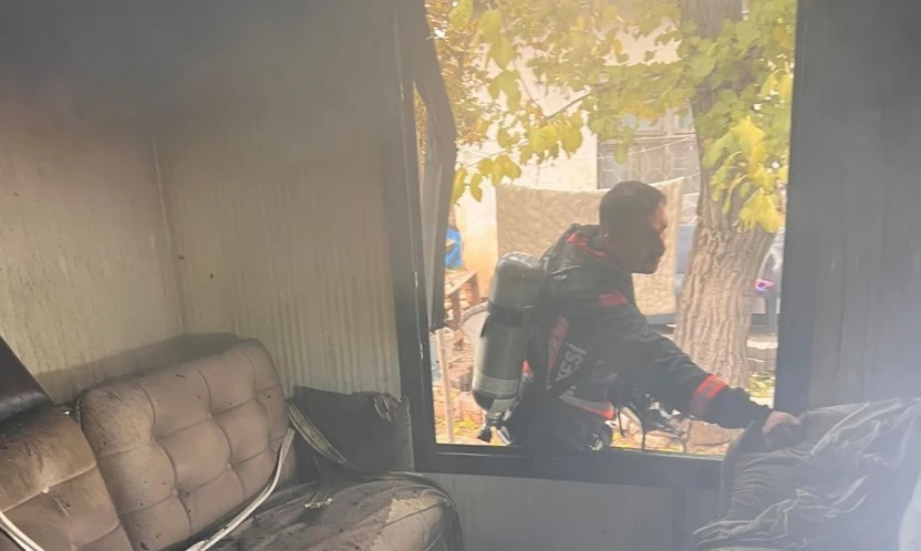 Malatya'da konteyner yangını