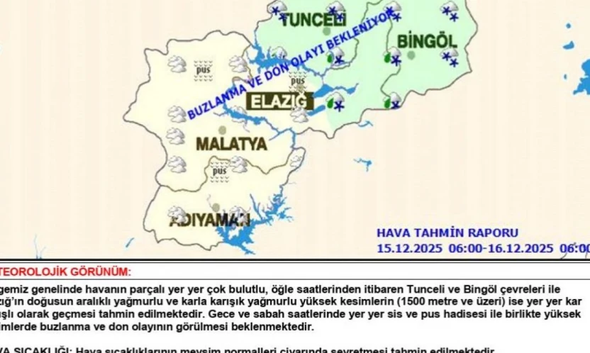 Meteorolojiden uyarı: Yüksek kesimlerde kar bekleniyor