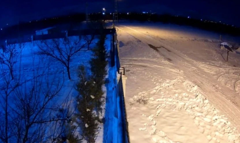 Meteorun düşme anı kamerada