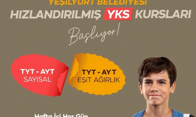 Yeşilyurt Belediyesi 'Hızlandırılmış YKS Kursları' başladı